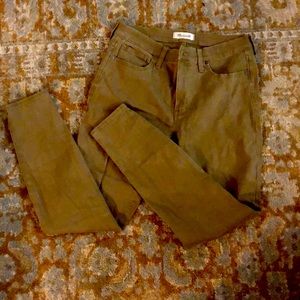 Madewell High Rise skinny jeans in green